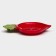 Ceramic “radish” plate, flat, red, 20 cm, 1 variety, Iran