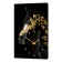 Carty clock wall-mounted interior "black gold", silent, 50 x 70 cm