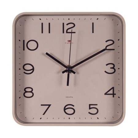 Watch Wall Interior "Classics", silent, 19 x 19 cm, beige body