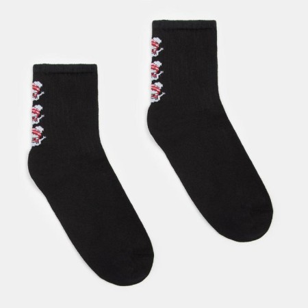 Women's socks minku "snowmen", black color, size 38-39 (25 cm)