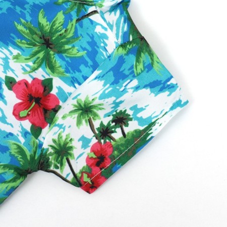 Dog shirt "Tropics", XS (DS 20. OG 28, Osh 19 cm), Blue-8