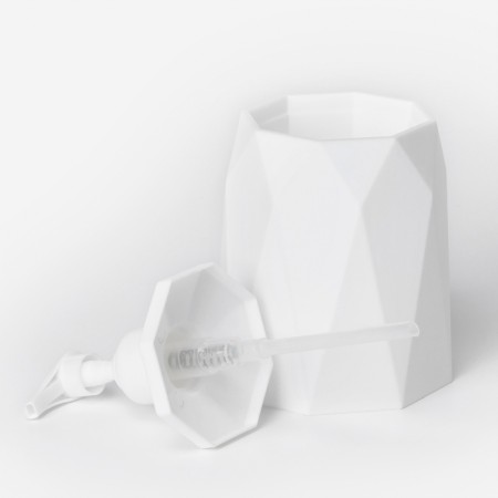 Prisming soap dispenser, 330 ml, white color-3