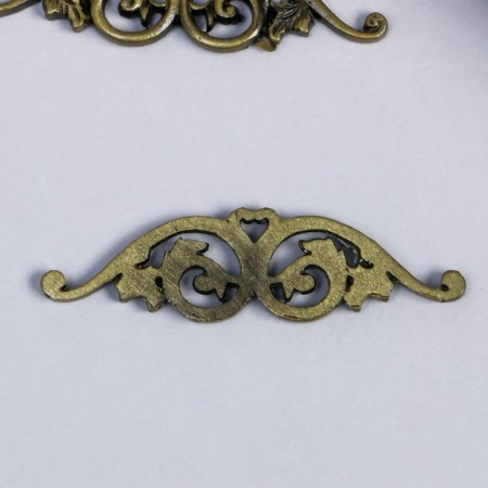 Decor for creativity Metal "monogram" bronze 1.5x5.5 cm-1