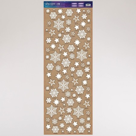 Vinyl stickers on the windows "Snowflakes", reusable, 70 x 25 cm, New Year-4