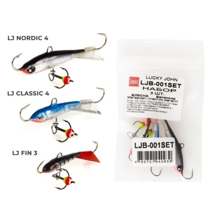 Balancir Lucky John set 1 MIX for shallow fishing, 3 pcs.-9