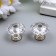 Pen for the casket Metal "Crystal" silver set 2 pcs 2.2x2.2 cm