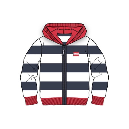 Cardigan striped with a hood for a boy PlayTode, height 116 cm-8