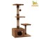Complex for cats with a claw, square, 3x-level, 65 x 36 x 107 cm, brown