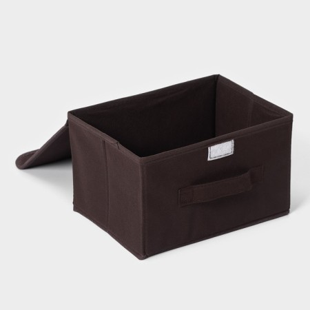 Stellid box for storage with a lid of the share "Alva", 26 × 20 × 15 cm, brown color-3