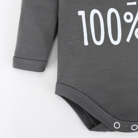 Body crumb I "100% I", gray, height 68-74 cm-3