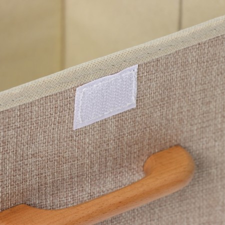 Stelly box for storage with lid LadoM "Francesca", 33 × 24 × 18.5 cm, beige color-5