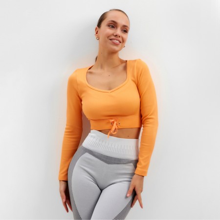 TOP with a long sleeve Minaku: Sportly; color orange rr s s-4