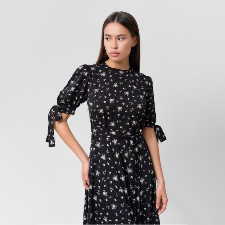 Women's dress Mist Flower Midi, r.44, black-1