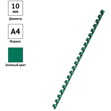 Springs plastic D = 10 mm OfficeSpace, green, 100pcs.-2