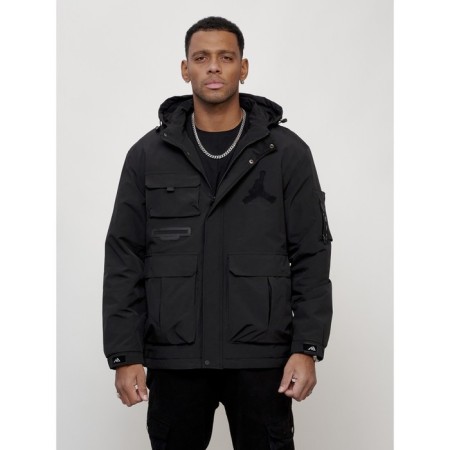 Sports male jacket, size 48, black color-4