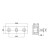 Bath mixer D&K Hessen Grimm DA1384801, three -wound, built -in, chrome