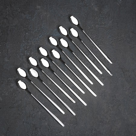 A cocktail spoon for Ice TeA "Milano", length 19.5 cm, thickness 3 mm-1