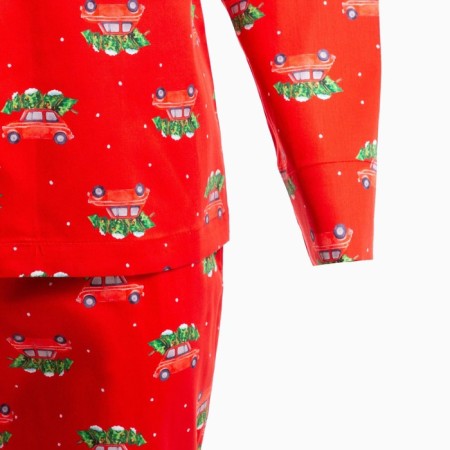 Pajama New Year's Women's KAFTAN cars, red color, size 52-54-7