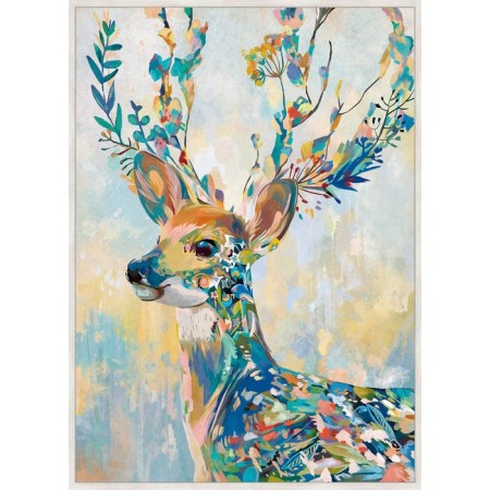 Reproduction of the picture "Multi-colored deer No. 2", 50x70 cm, frame 20-001d