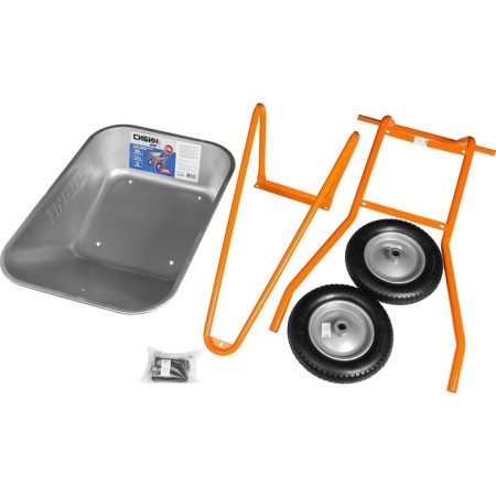 Construction car, two -wheeled: cargo/p 200 kg, volume of 110 liters-4