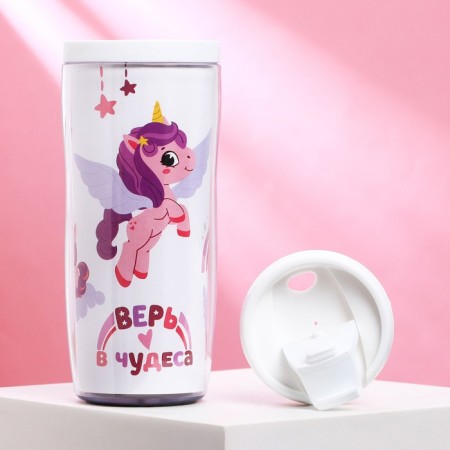Thermost man with the insert "Believe in miracles" 350 ml-2
