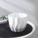 Kashpo for flowers "Geometry", 800 ml, d = 13 cm, h = 16 cm, white color