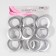 Curtains, d = 4.1/7.5 cm, 10 pcs, silver color