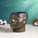 Figure pot "Girl's head" Black-gold, 16x14x16cm