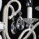 Aurora chandelier, 5x60W E14, white color, gold