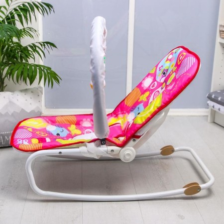 Swear-rocking chair for newborns "Flowers", game arc, removable toys mix-6
