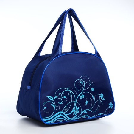 Sports bag with lightning, blue/blue color