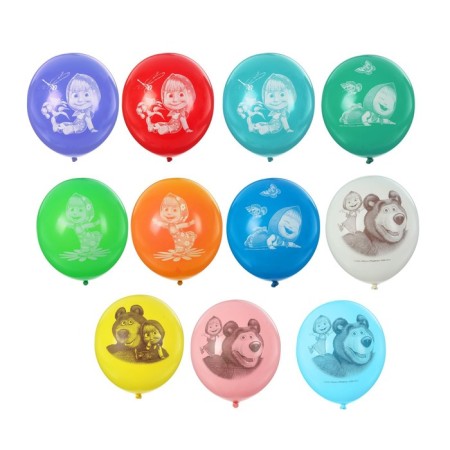 Shar Latex 14 “Masha and the Bear”, pastel, set of 50 pcs., Mix color