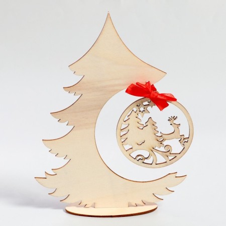 New Year's set for creativity. Wood painting "New Year! Christmas tree "-7
