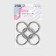 Karabin ring, d = 35/45 mm, thickness - 5 mm, 5 pcs, silver color