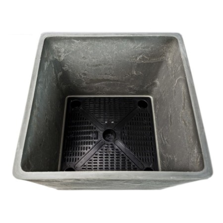 Kashpo for flowers and plants, light charcoal 20x20x20cm, 6.5l-1