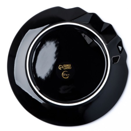 Ceramic “Obsidian” plate, 17 cm, black color-6
