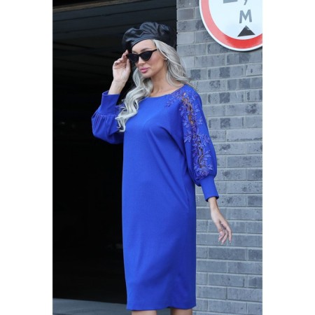 Women's dress, size 50, blue color-8