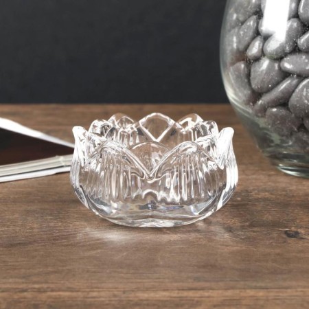 Glass of glass for 1 candle "Back" transparent 3.5x5.8x5.8 cm-1