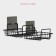 Shelf on Velcro of the Dolyan, 31 × 11 × 6 cm, black color