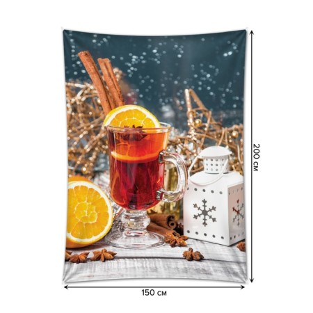 Decorative panel with photo printing “The mood to warm up”, vertical, size 150x200 cm-1