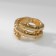Ring metal "Trend" bamboo, color gold, size 17