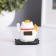 Plastic pendulum "White Mani-Neko with an ingot of iamba on the head" 5x5x6 cm