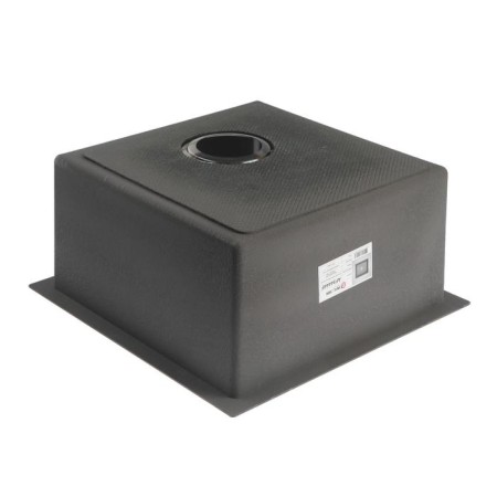 Kitchen sink Aflorn AF94444F, Sredal, S = 3.0 and 0.8 mm, 44x44x22 cm, siphon, graphite-3