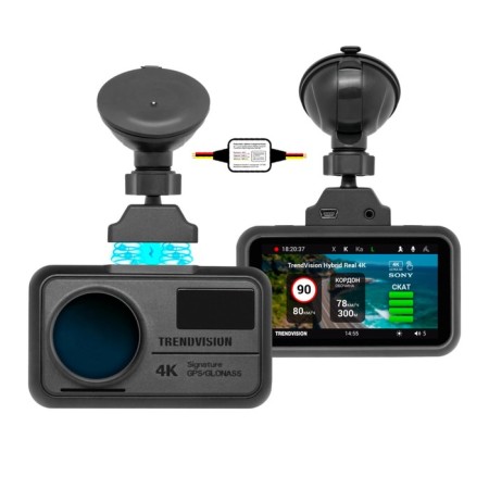 DVR with Trendvision Hybrid Signature Real 4k Max radar detector