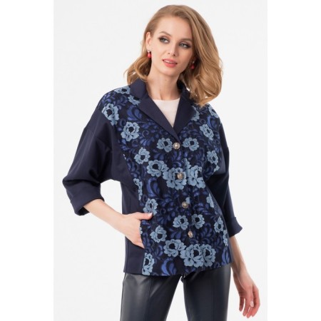 Female jacket, size 46, blue color