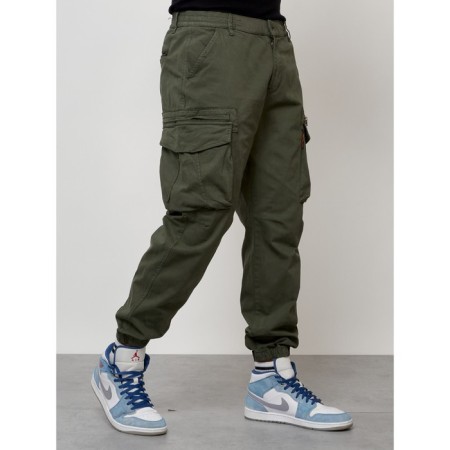 Cargo jeans men, size 44-46, khaki color-2