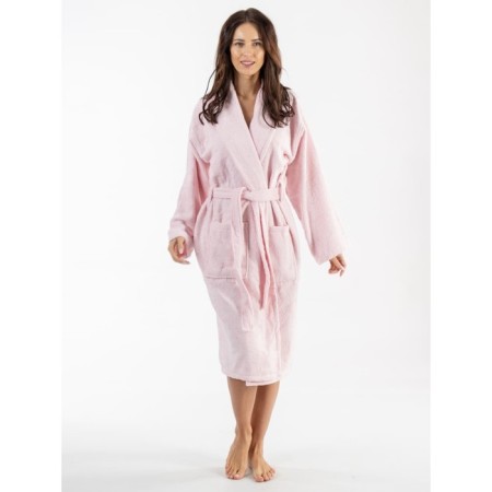 Frequency bathrobe, size 52, light pink color
