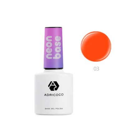 Color base Adricoco Neon Base, No. 03 Sweet grapefruit, 8 ml