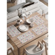 A set of napkins for serving the table “Summer mood”, rectangular, rounded edges, size 30x46 cm, 4 pcs