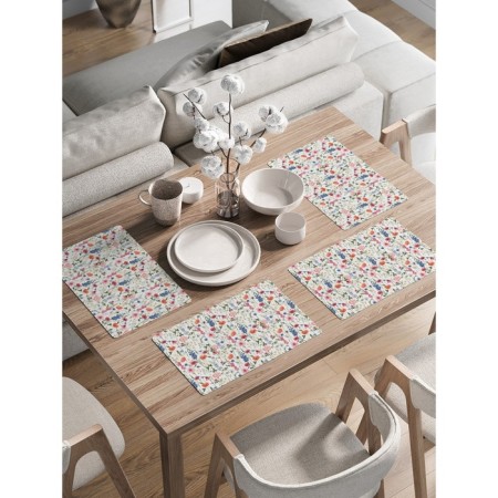 A set of napkins for serving the table “Summer mood”, rectangular, rounded edges, size 30x46 cm, 4 pcs